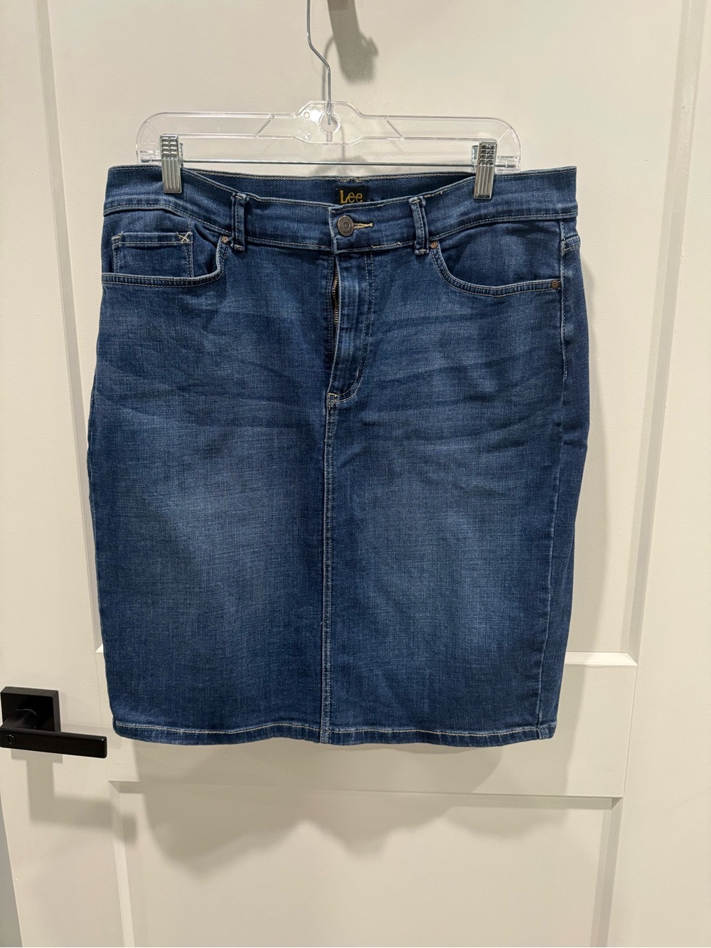 Lee Medium Blue Denim Pencil Skirt